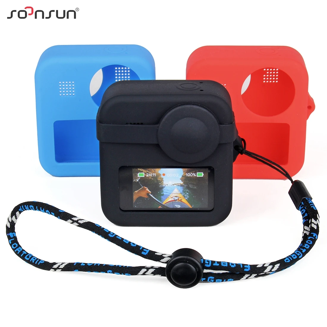 SOONSUN мягкий силиконовый защитный чехол для корпуса с двойной крышкой объектива +