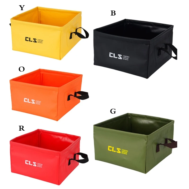 

13L Outdoor Folding Square Bucket Large Capacity Camping Hiking Water Container Travel Multifunctional Storage Washbasi ZJ