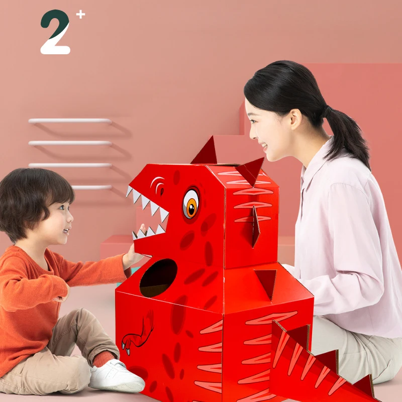 Цветной дизайн Детский динозавр мультфильм носимые бумажные доски DIY ручной