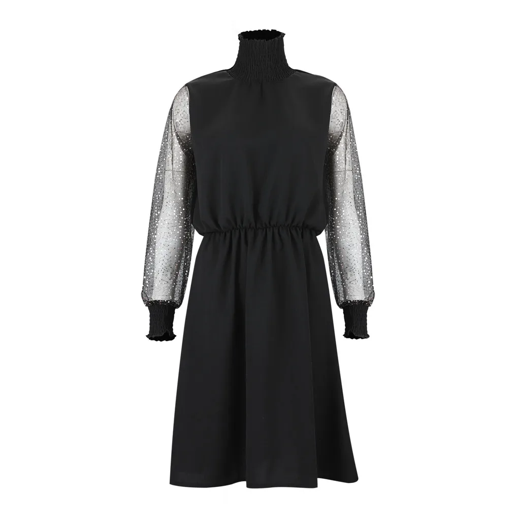 Женское платье Womail сексуальное прозрачное Сетчатое в стиле пэчворк с блестками