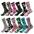 Модные Веселые носки, хлопковые мягкие красивые изгибающиеся мужские забавные женские носки для девушек