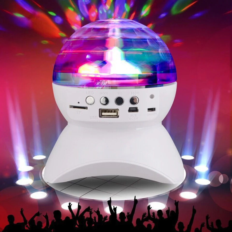 Диско шар стерео динамик Беспроводная связь Bluetooth с FM радио аккумуляторная