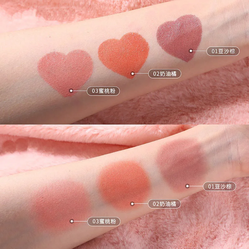 Натуральные Румяна для танцев пудра девочек лица с сердцем минеральная