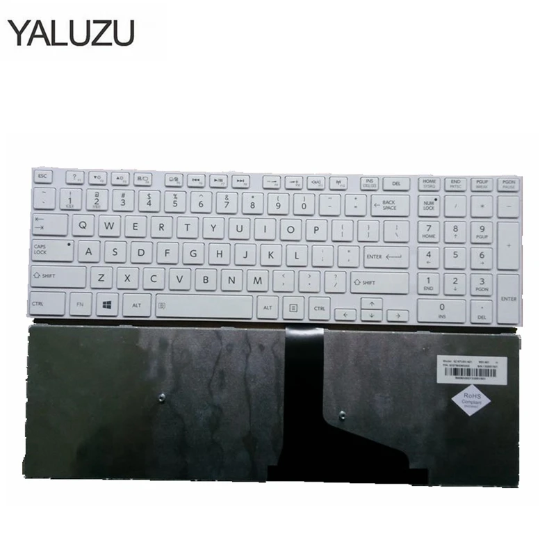 Английская клавиатура для ноутбука Toshiba Satellite C50 C50D C50-A C50-A506 C50D-A C55 C55T C55D C55-A C55D-A US клавиатура с рамкой черного цвета