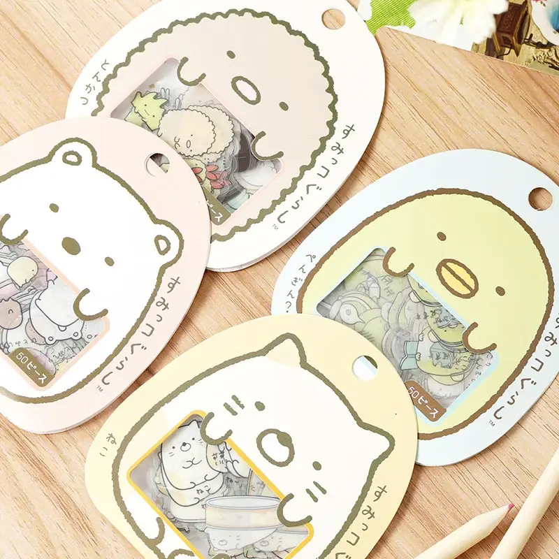 50 наклеек в виде тяжелых животных | Канцтовары для офиса и дома