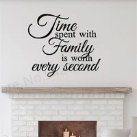 time spent with family wall quote decal family love quotes stickers wall lettering decals wall decor for living room bedroom