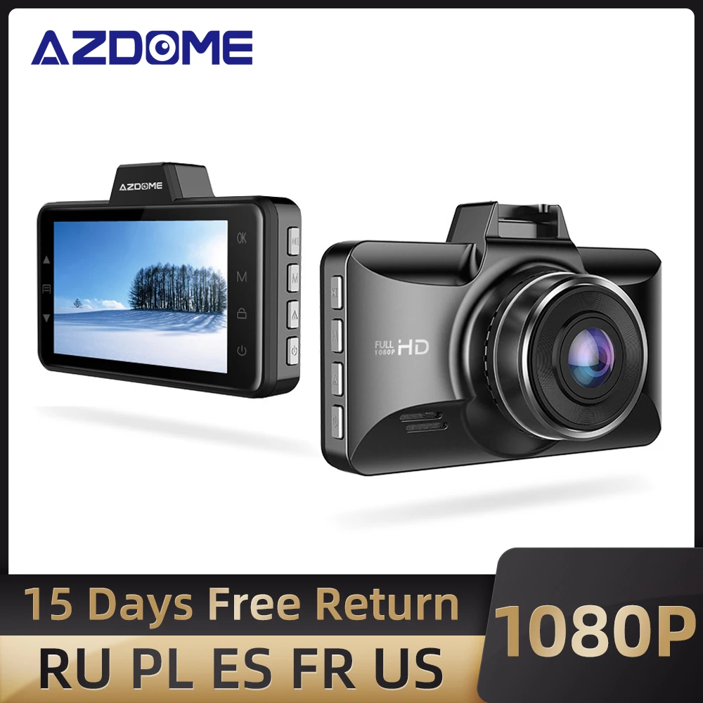 Видеорегистратор AZDOME M01 Pro FHD 1080P 3 дюймовый с функцией ночной съемки и G