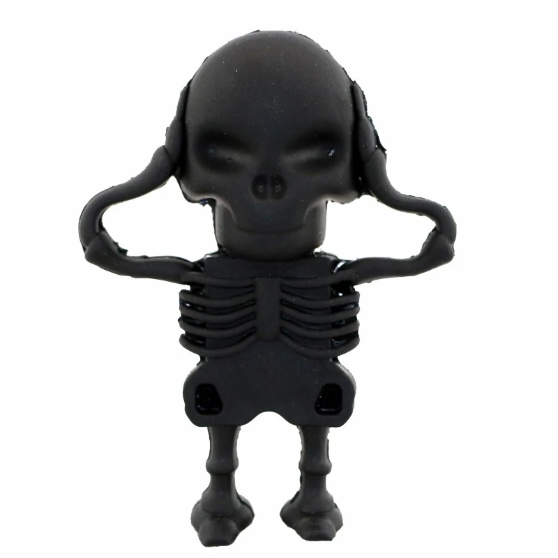 Skull/demon/ghost/Grim Reaper Flash Drive 32 Гб 64 ГБ 4 ГБ 16 8 256 ГБ Флешка мини флеш-накопитель USB2.0 реальная емкость cle usb подарок - Цвет: Black
