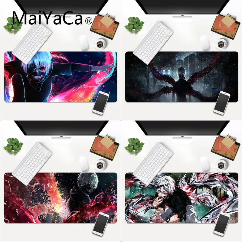 

MaiYaCa Funny Tokyo Ghoul Natural Rubber Gaming mousepad Desk Mat Gaming Mouse Mat xl xxl 800x300mm for Lol world of warcraft