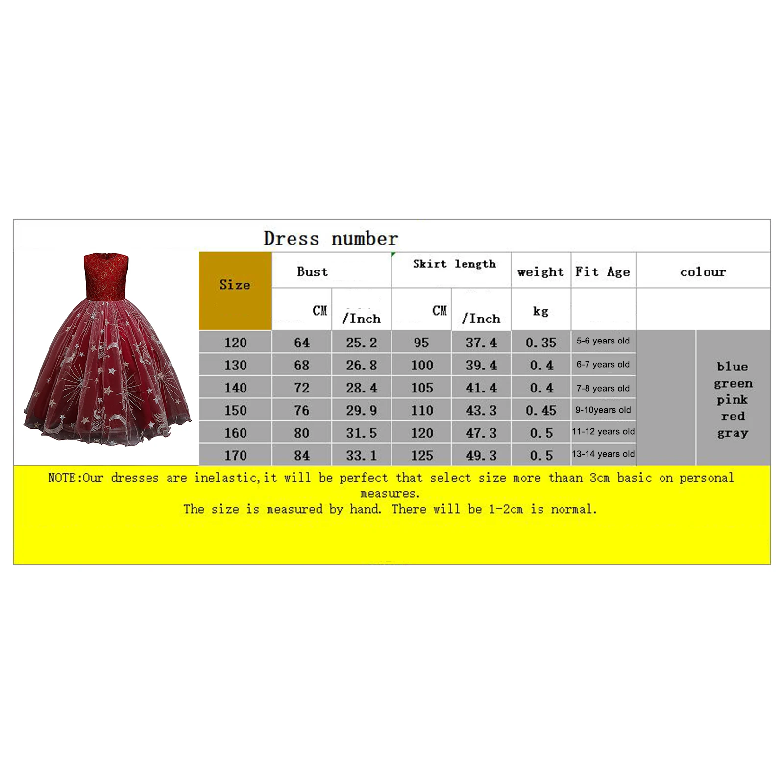 

5-12 Years Girls Casual Vest Style Long Dress Sweet Solid Color Mesh Yarn Embroidered A-line Princess Dress