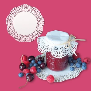 50 шт., белые кружевные бумажные подставки для украшения стола на свадьбу, Рождество, круглые бумажные кружевные салфетки