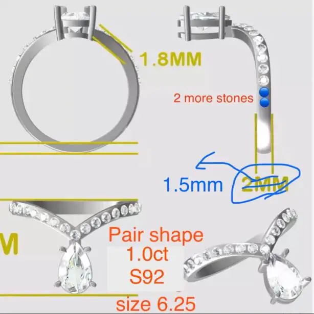 Заказной заказ серьги из стерлингового серебра 2 пары и серебряное кольцо