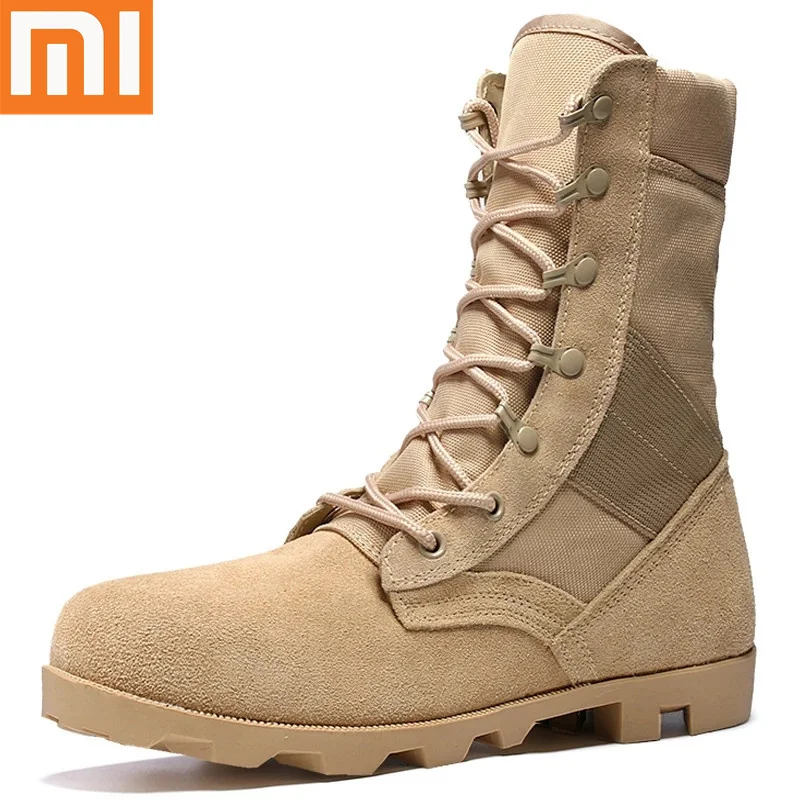 

Xiaomi Genuine Outdoor Military Boots Desert Tactical Boots Army Shoes Hiking Boots Outdoor Training Combat Boots Men Shoes