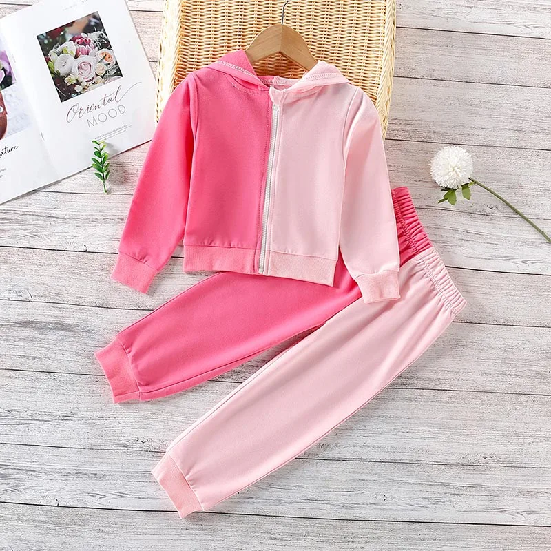 Menoea-ropa de moda para ni&ntilde;os y ni&ntilde;as, trajes de retales informales, abrigos con capucha para beb&eacute; y pantalones, trajes de 2 a 6 a&ntilde;os, Oto&ntilde;o, 2 uds.-0