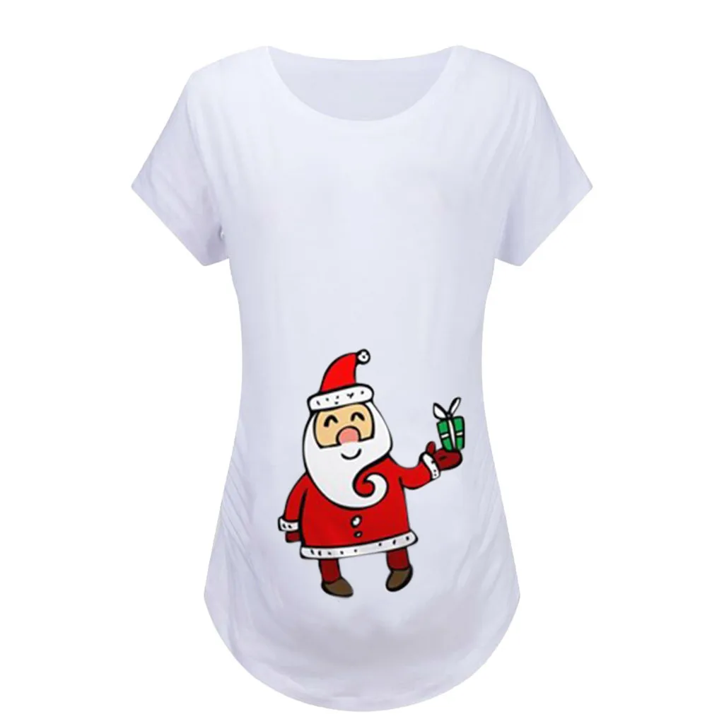 Для беременных женщин Одежда для Санта Клаус подарок малышей короткий рукав с
