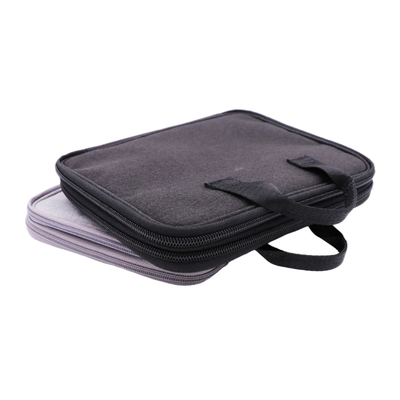 

24 Slot Multifunction Portable Watch Strap Organizer Watch Band Box Storage Bag Watchband Holder Watch Travel Case Gray Black