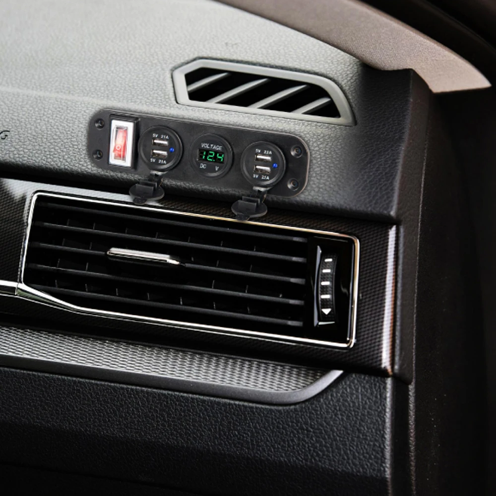 4 в 1 автомобильное зарядное устройство с двумя USB-портами 2 + А | Кабели адаптеры и