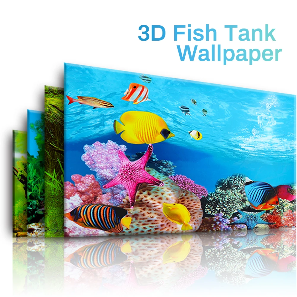 3D наклейка с пейзажем плакат аквариума фон картина стикер высокой четкости