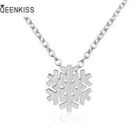 queenkiss nc6142 fine jewelry wholesale fashion lady girl birthday wedding gift snowflake 925 sterling silver pendant necklace