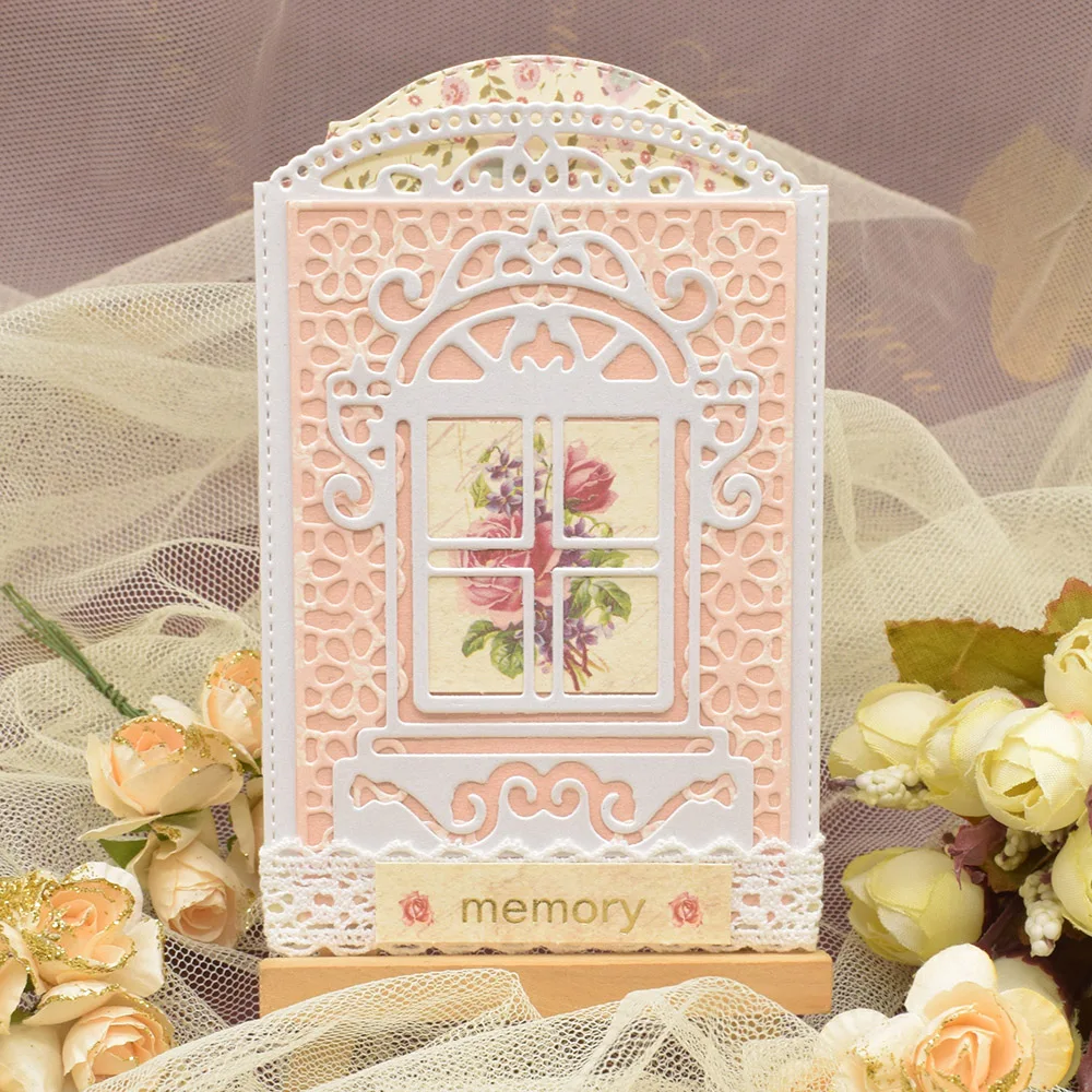 

Retro Window Metal Cutting Dies Frame Dies For DIY Scrapbooking Paper Card Album Making Embossing Die Cut