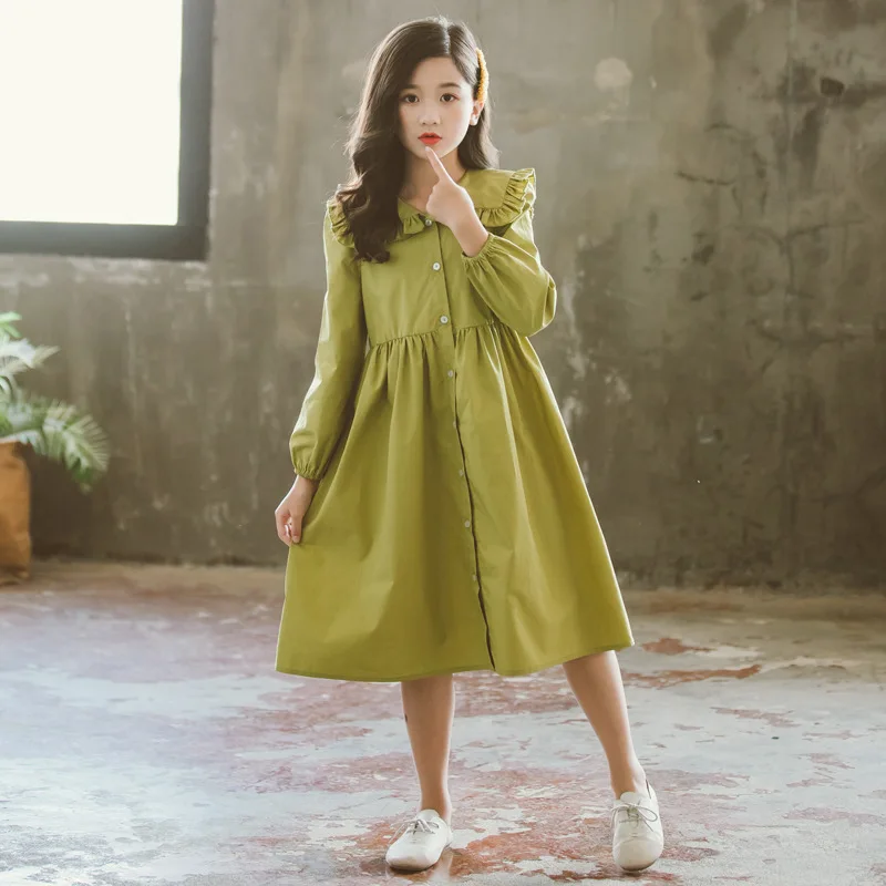 Брендовое платье для девочек принцессы подростков осенние платья маленьких