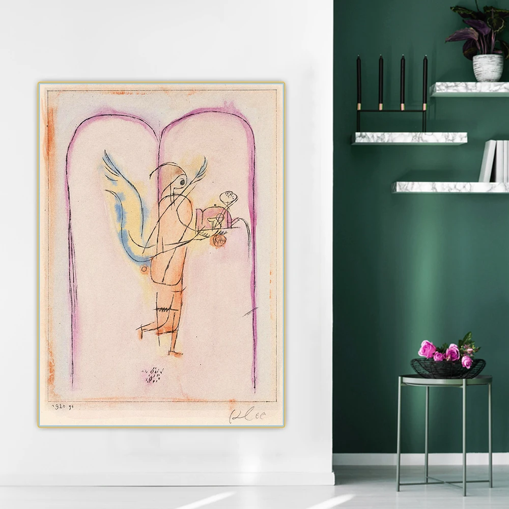 Paul Klee 》 A Genius обслуживает небольшой завтрак Абстрактная Картина на холсте