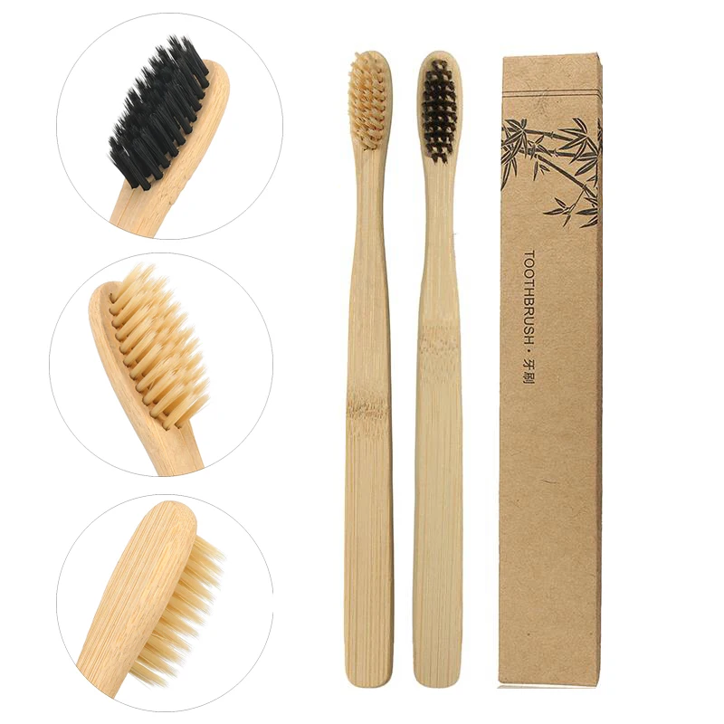1 шт. мягкая деревянная бамбуковая зубная щетка Экологически чистая ручка