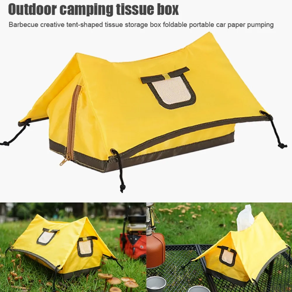 

Складной держатель для бумажных полотенец в форме палатки, уличный бумажный чехол из полиэстера для пикника, барбекю, машины, дома