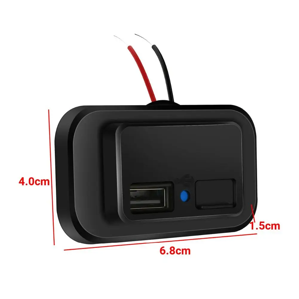 

12/24V Car Dual USB Charger Socket Power Outlet Auto Dual Port Charger For Car Boat Marine RVs Bus Motorcycle