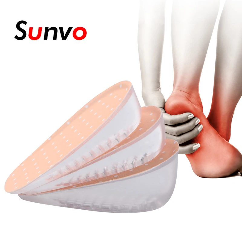 

Поднимающие рост полу стельки Sunvo для мужчин и женщин, обувь для мужчин, подкладки для обуви, увеличивающие рост стельки из силикагеля, увели...