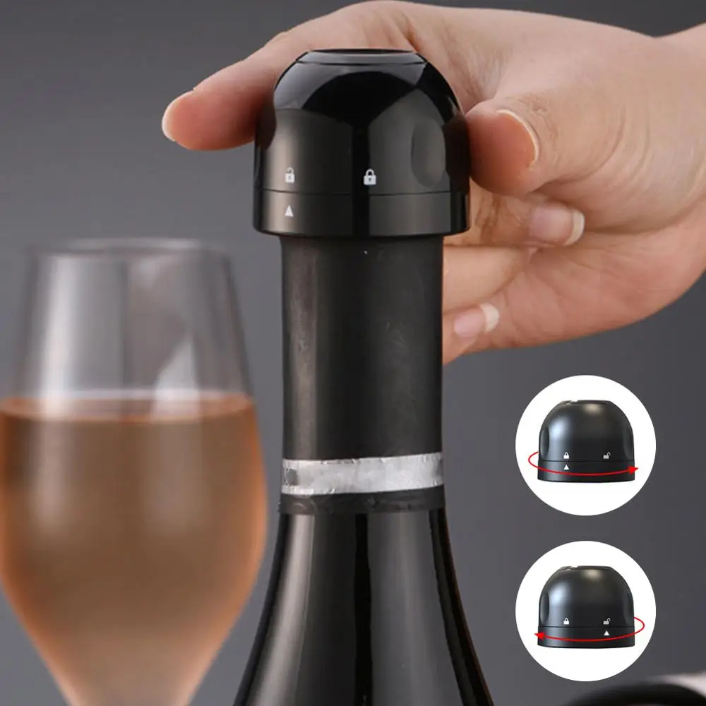 

Vacuum Red Wine Bottle Cap Stopper Silicone Sealed Champagne Bottle Stopper Vacuum Sealer Retain Freshness Stopper Bar Tools