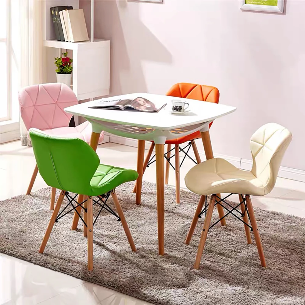Обеденный стол для дома белый рисования на ножках из бука с пластиковой стойкой