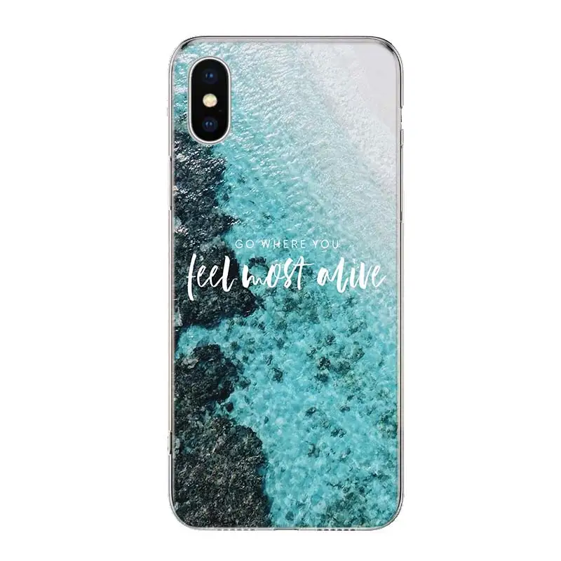 

Travel mountain sea beach quotes Soft Silicone Phone Case For Apple iphone 11 12 Mini Pro XR X XS Max 7 8 6 6S Plus + 7G 6G 5 SE