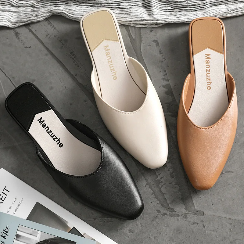 Женские низкие шлепанцы Модные летние сандалии на плоской подошве Обувь без