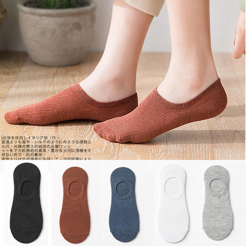 

5pairs/lot Women's Short Socks Invisible Ankle Socks Women Spring Summer Breathable Shallow Mouth No Show Boat Socks Sox