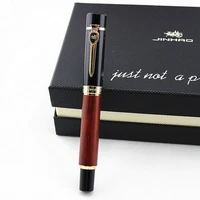 jinhao 650 high quality fashion wooden with gold clip rollerball pen 0 7mm luxury metal gift pen for business ballpoint pens