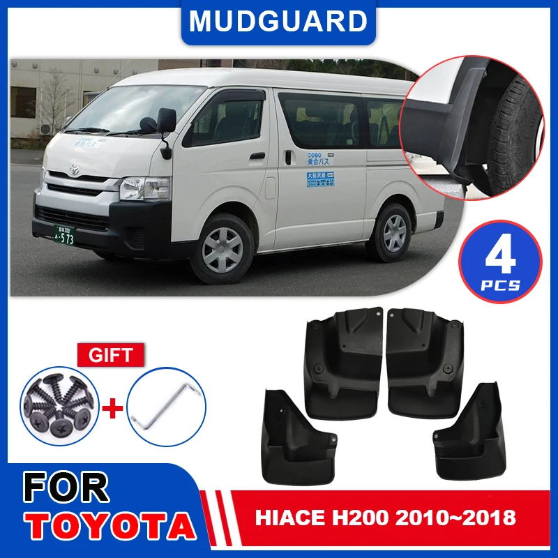 For Toyota Hiace H200 Commuter RegiusAce 2010~2018 2011 Mudguards Mudflaps Fender Mud Flap Splash Mud Guards Cover Accessories