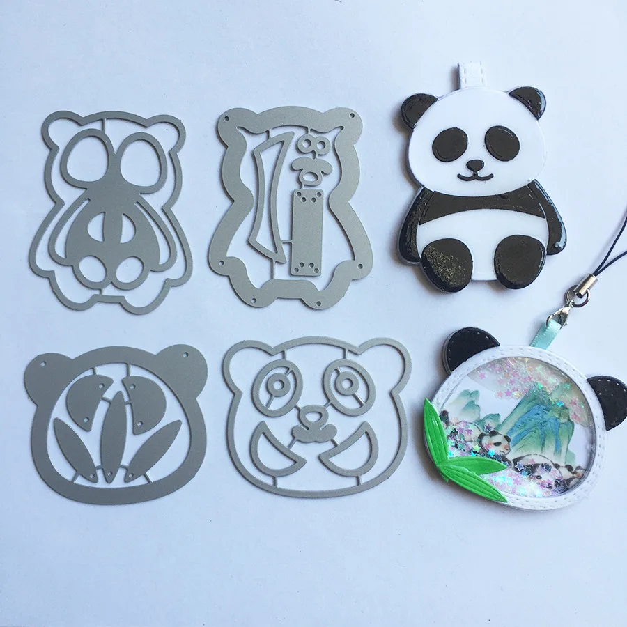 3D Формы для вырубки металлических ножниц «Домик панда-кролик» для скрапбукинга, фотоальбома, открытки, бумажного тиснения, рукоделия DIY.