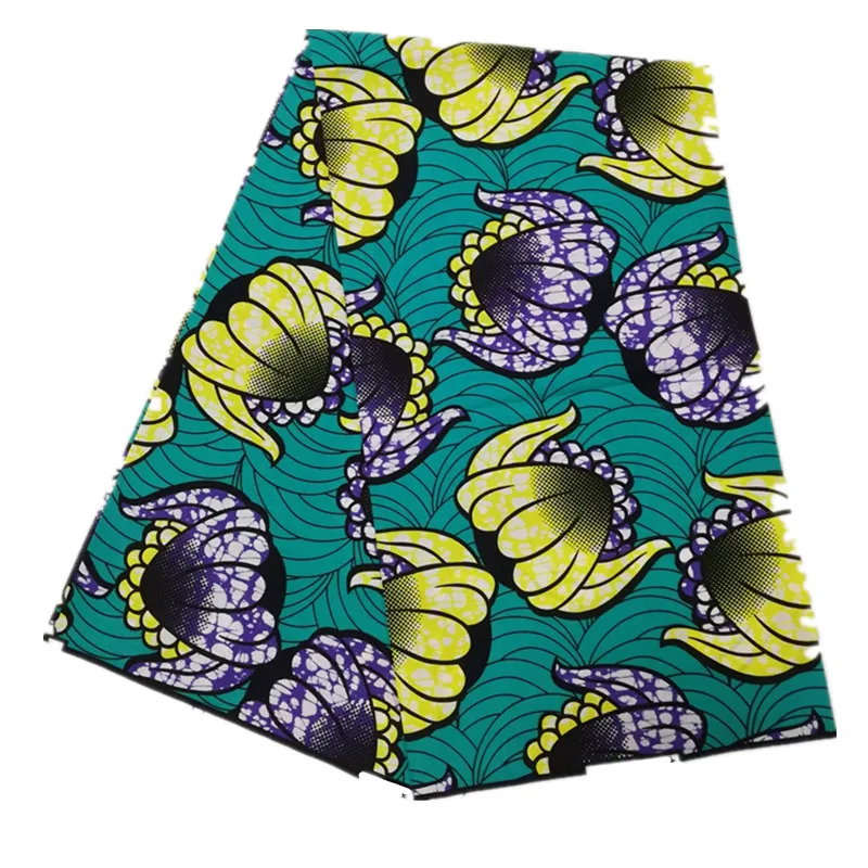 Элегантный зеленый стиль 100% хлопок Анкара модный принт воск высокого качества