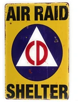 air raid shelter metal tin sign shelter sign fallout shelter sign retro wall home bar pub vintage cafe decor 8x12 inch