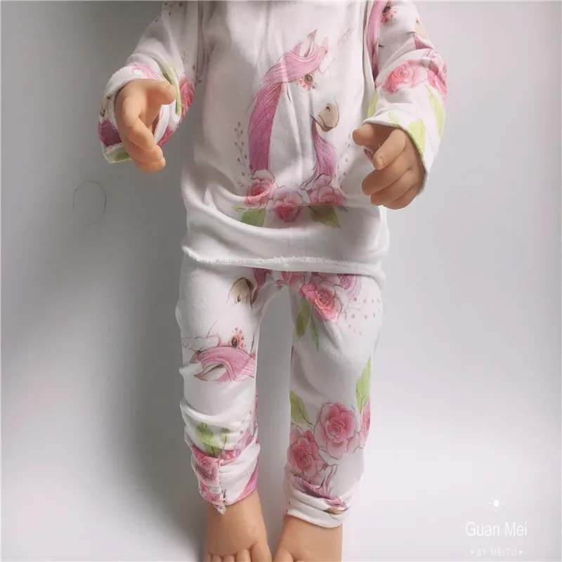 

Fit 16 inch 42cm Doll Clothes Born New Baby Doll Elk cactus Unicorn Flamingo Clothes Suit Accessories For Baby Birthday Gift