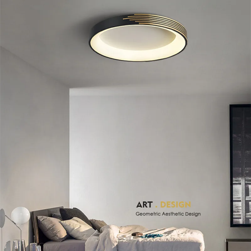 Nordic ceiling lamp home study bedroom simple modern round led living room dining intelligent 110v | Лампы и освещение