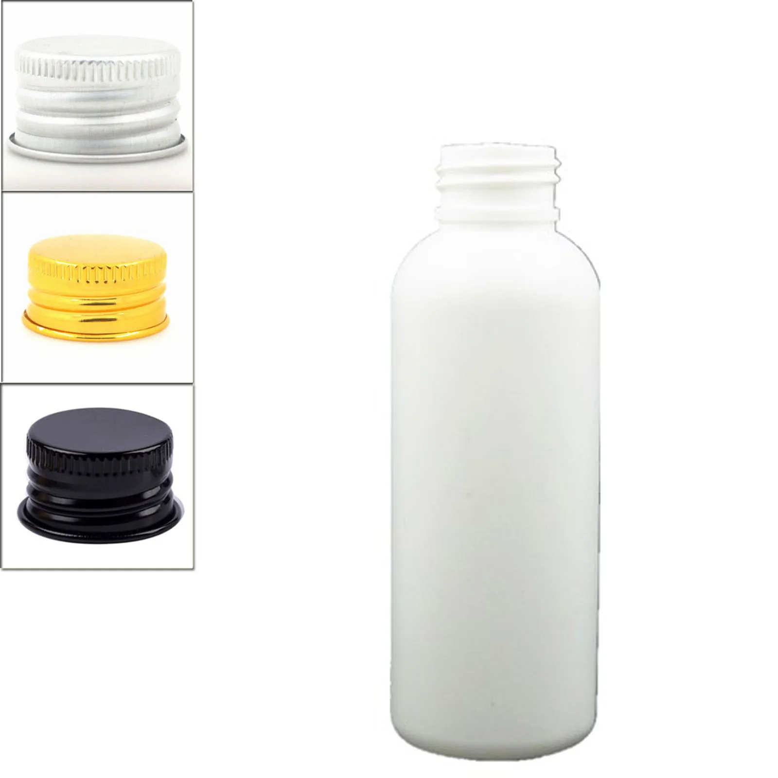 100 мл пустые пластиковые бутылки белая ПЭ бутылка с алюминиевой