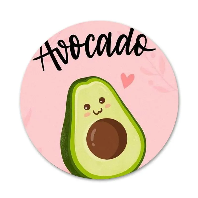 58 мм милые фрукты авокадо Значки Металлические для фотографий | Дом и сад
