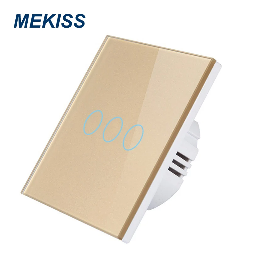 MEKISS Европейский сенсорный выключатель роскошная панель из закаленного стекла
