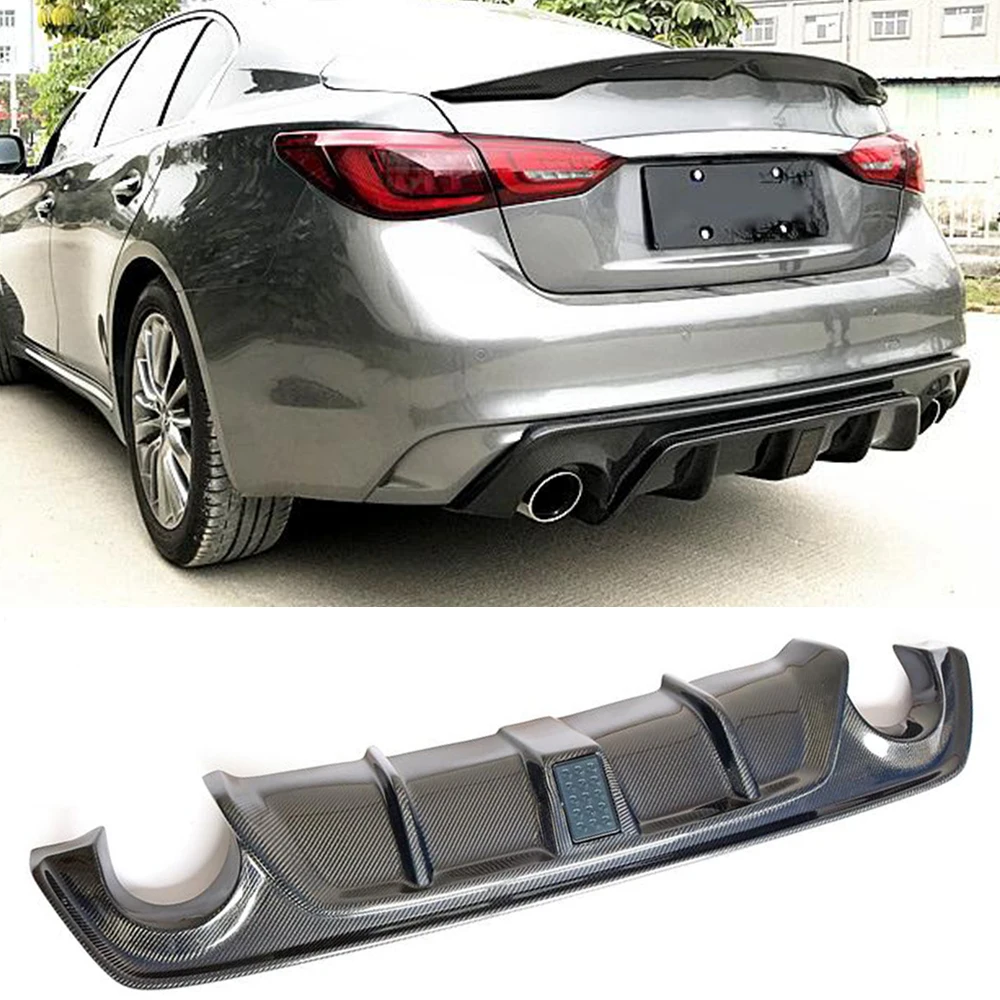 Диффузор заднего бампера из углеродного волокна спойлер для Infiniti Q50 Sedan 4