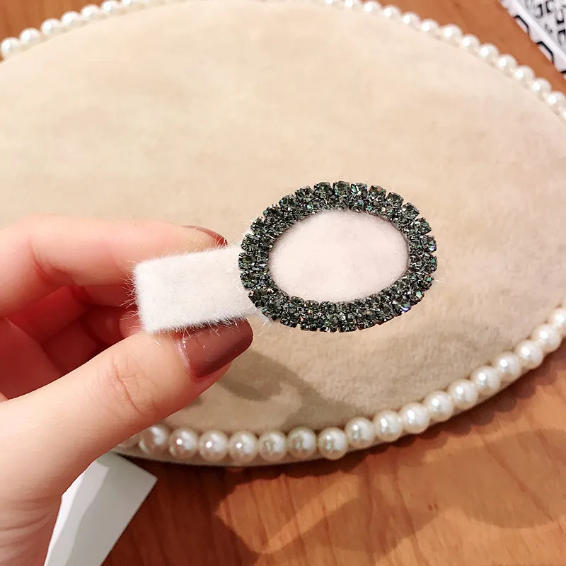 Заколка для волос из искусственной норки Стразы супер блестящие леопардовые