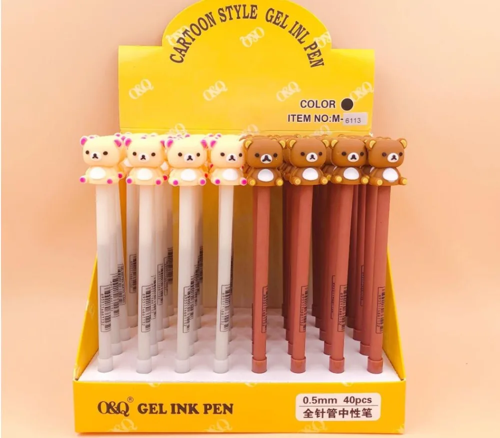 2 шт./партия Rilakkuma Детская гелевая ручка подпись ручка Escolar Papelaria школьные офисные принадлежности рекламный подарок