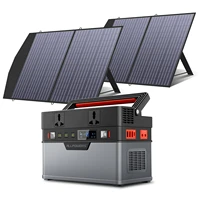 allpowes portable power station 700w outdoor solar generator mobile lithium battery pack with 2%c3%9718v100w foldable solar panel