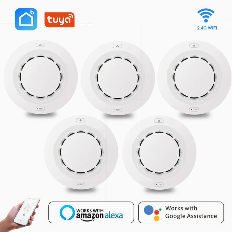 Смарт-детектор дыма с поддержкой Wi-Fi 80 дБ | Безопасность и защита